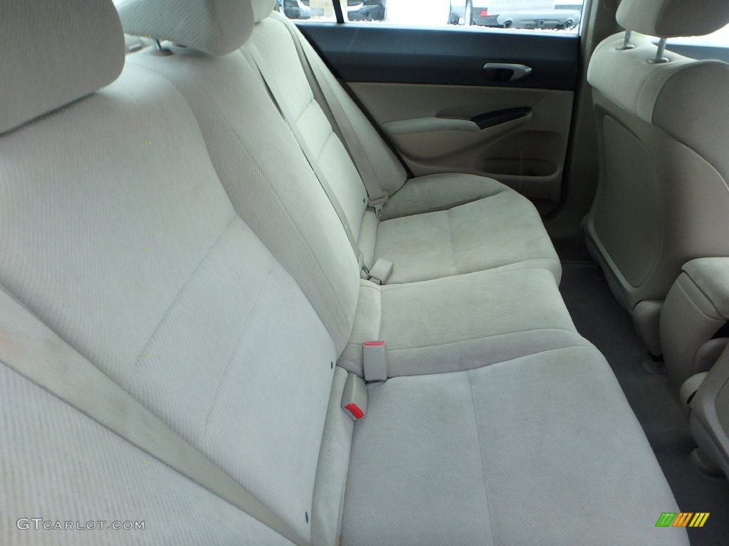 2009 Civic LX Sedan - Taffeta White / Beige photo #13