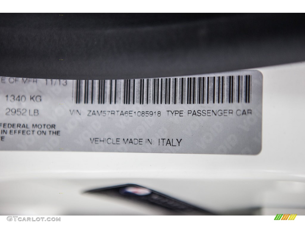 2014 Ghibli S Q4 - Bianco (White) / Nero photo #20