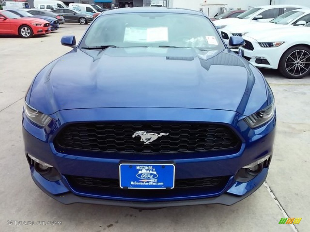 2016 Mustang EcoBoost Premium Coupe - Deep Impact Blue Metallic / Ebony photo #5