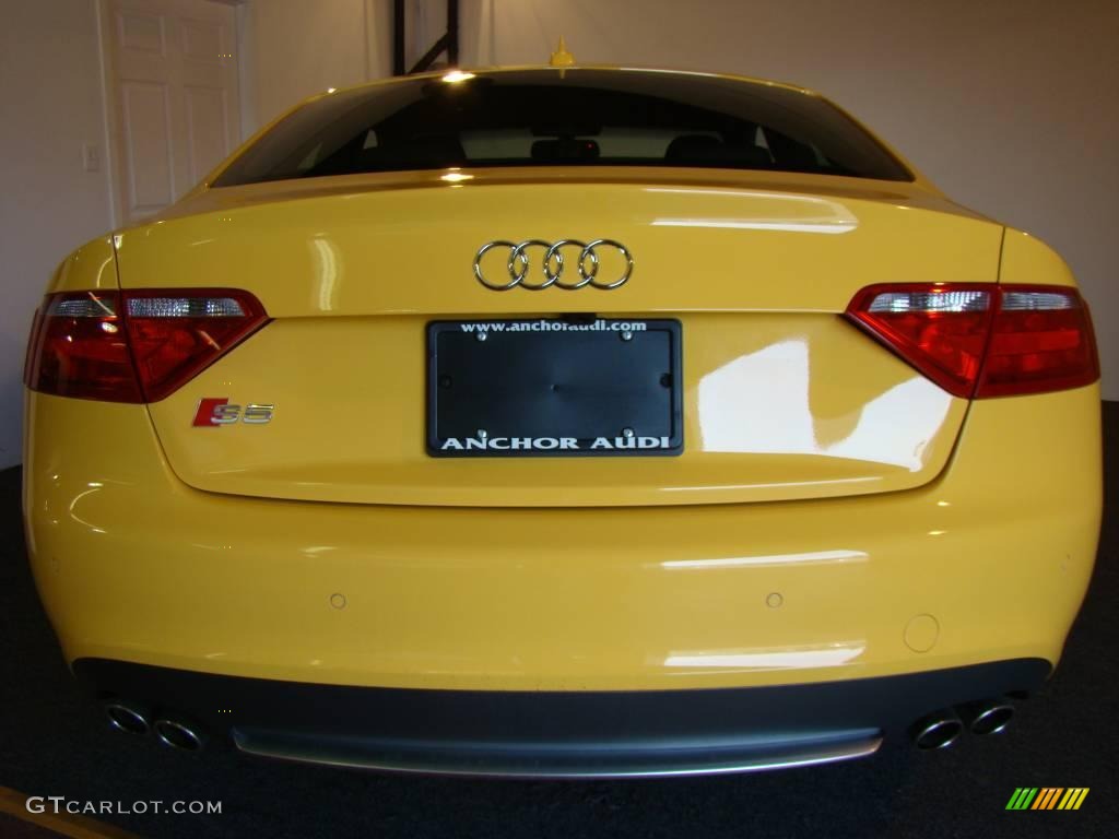 2009 S5 4.2 quattro - Imola Yellow / Pearl Silver/Black Silk Nappa Leather photo #5