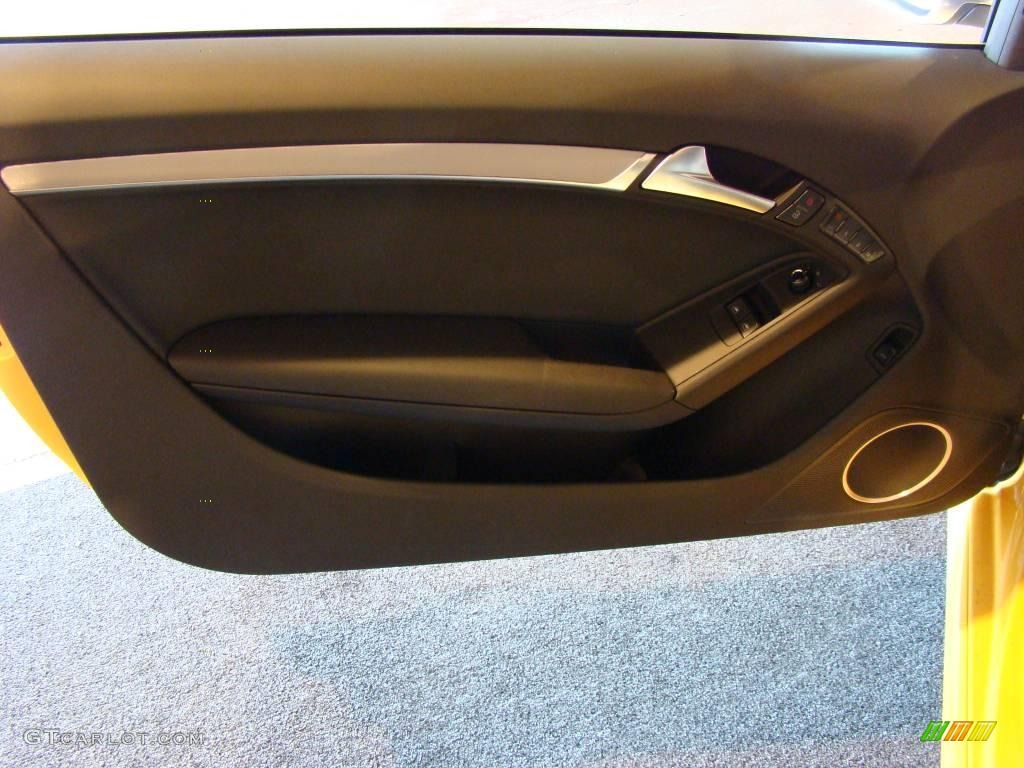 2009 S5 4.2 quattro - Imola Yellow / Pearl Silver/Black Silk Nappa Leather photo #7