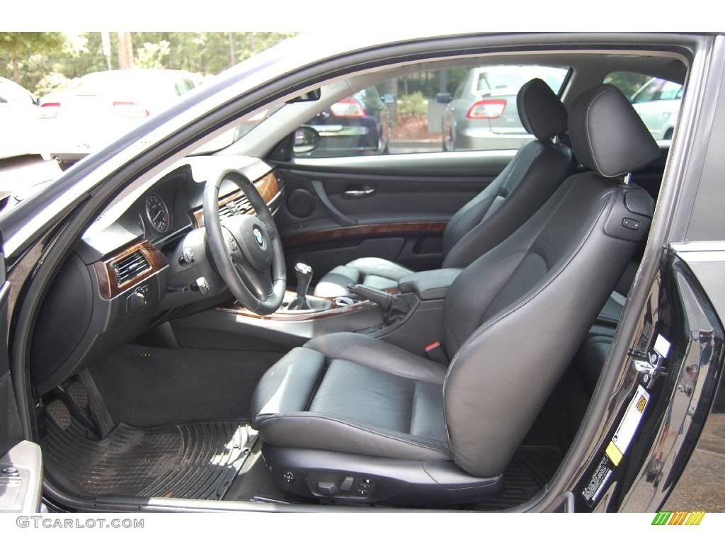 2007 3 Series 328i Coupe - Jet Black / Black photo #4