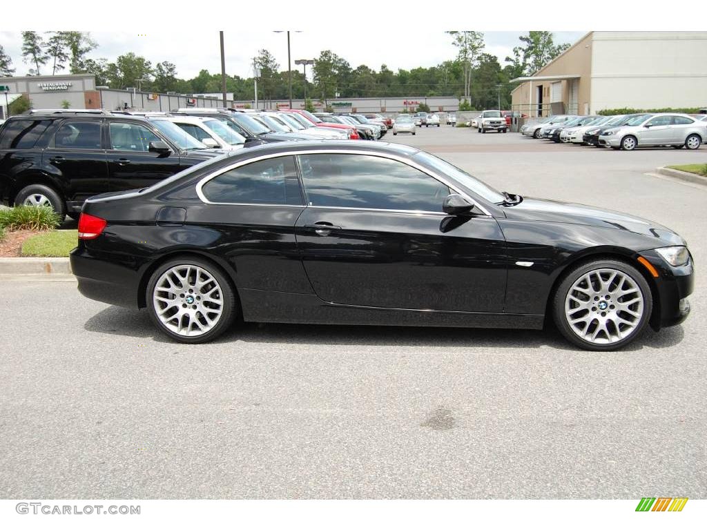 2007 3 Series 328i Coupe - Jet Black / Black photo #12