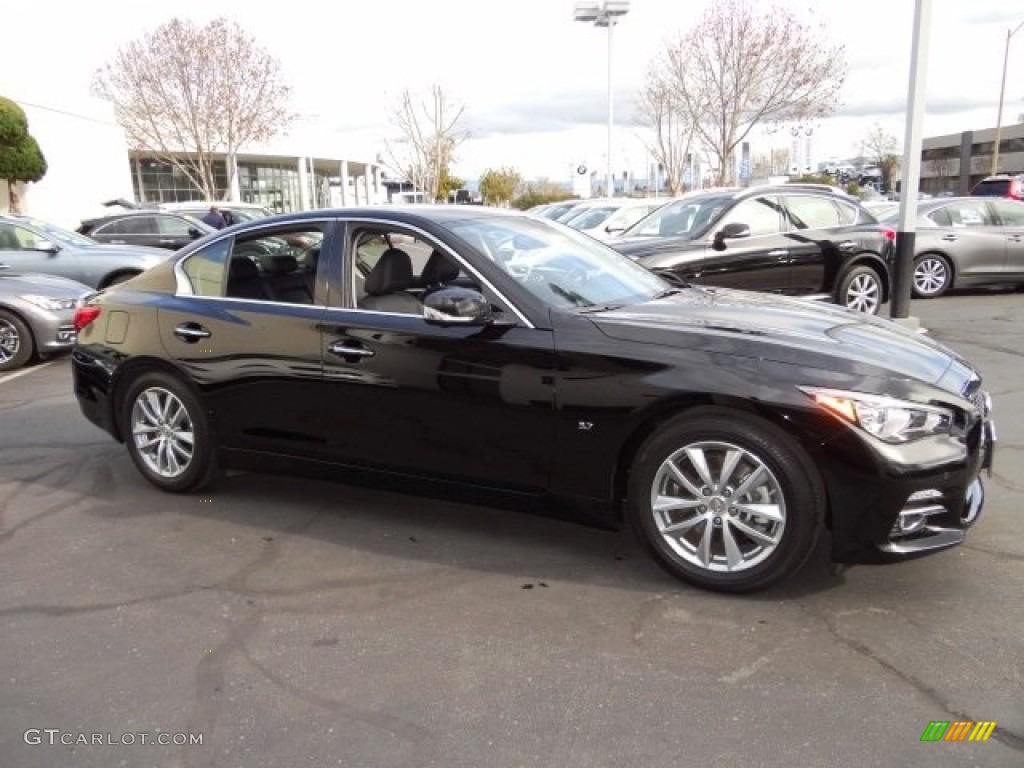 2015 Q50 3.7 - Black Obsidian / Graphite photo #8