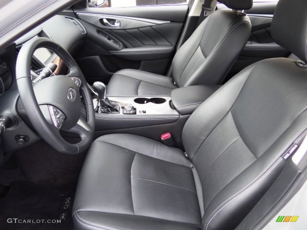 Graphite Interior 2015 Infiniti Q50 Hybrid Premium Photo #110202832