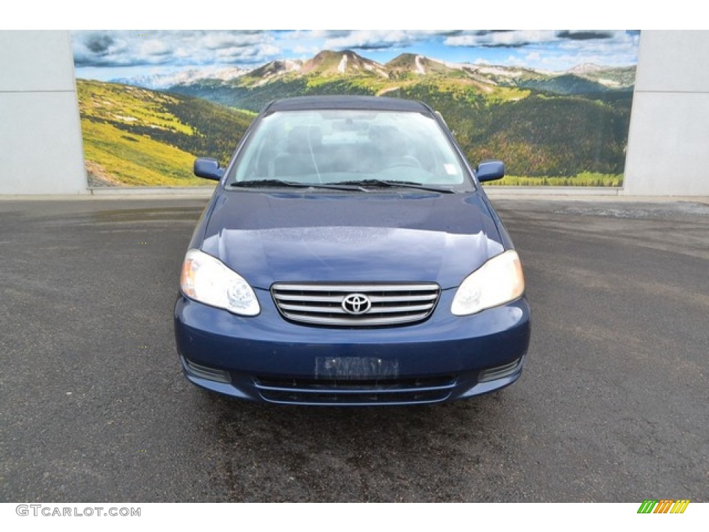 2004 Corolla LE - Indigo Ink Blue Pearl / Light Gray photo #6