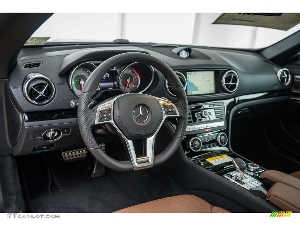Nut Brown/Black Nappa Interior 2016 Mercedes-Benz SL 550 Roadster Photo #110209732