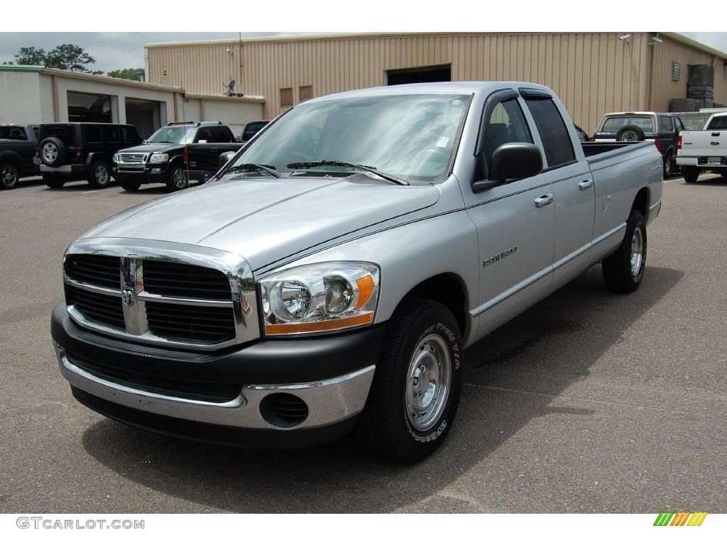 2006 Ram 1500 ST Quad Cab - Bright Silver Metallic / Medium Slate Gray photo #10