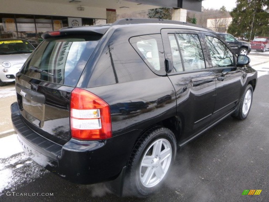 2008 Compass Sport - Brilliant Black Crystal Pearl / Dark Slate Gray photo #2