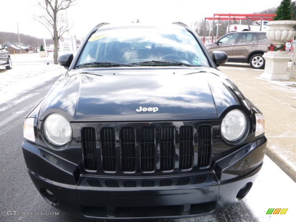 2008 Compass Sport - Brilliant Black Crystal Pearl / Dark Slate Gray photo #8