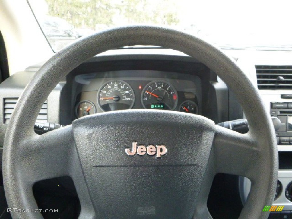 2008 Compass Sport - Brilliant Black Crystal Pearl / Dark Slate Gray photo #19