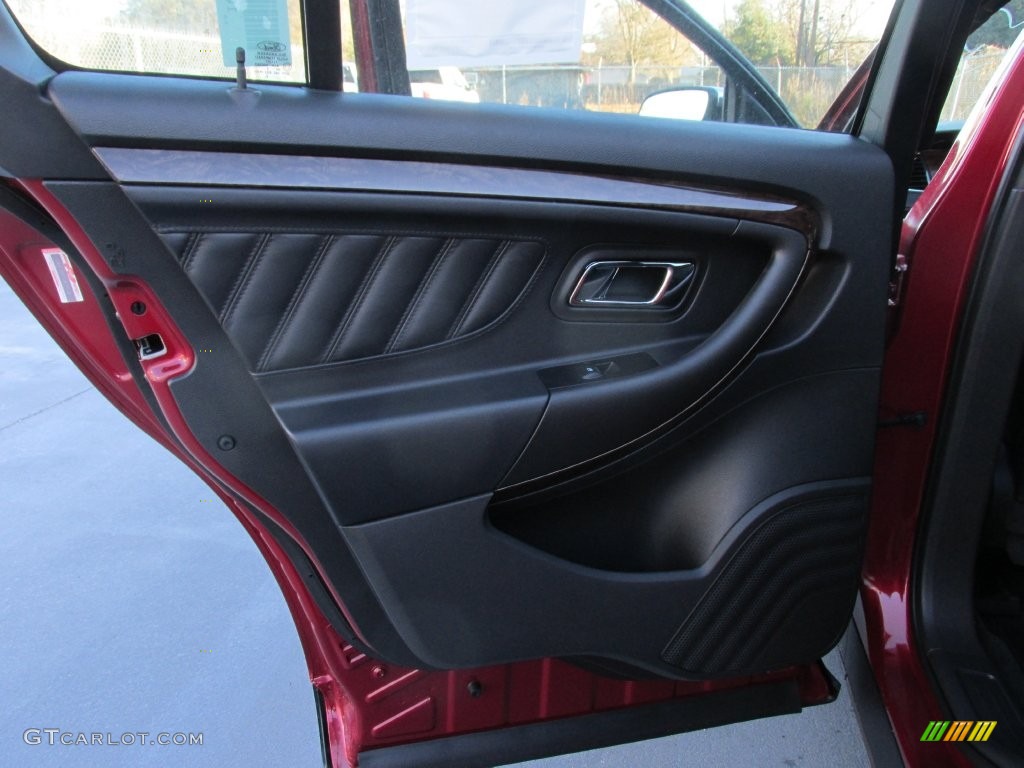 2016 Ford Taurus Limited Charcoal Black Door Panel Photo #110215357