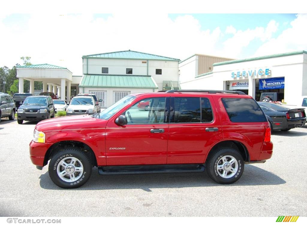 2004 Explorer XLT - Redfire Metallic / Medium Parchment photo #2