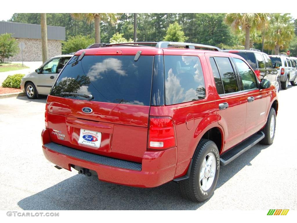 2004 Explorer XLT - Redfire Metallic / Medium Parchment photo #15