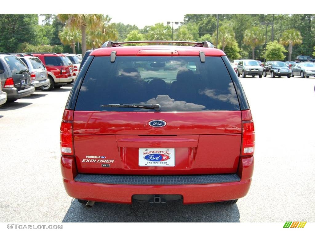 2004 Explorer XLT - Redfire Metallic / Medium Parchment photo #16