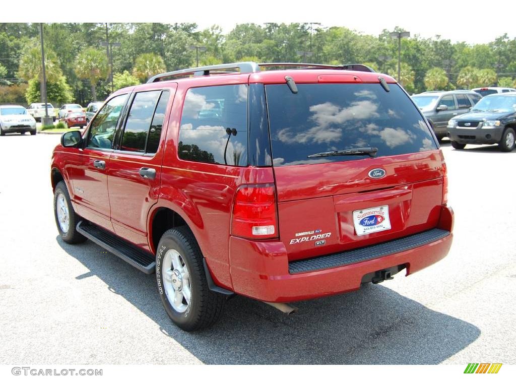 2004 Explorer XLT - Redfire Metallic / Medium Parchment photo #17