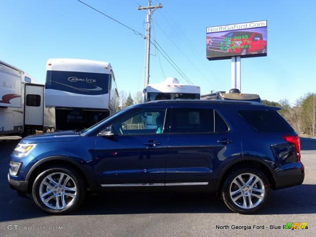 2016 Explorer XLT 4WD - Blue Jeans Metallic / Ebony Black photo #2