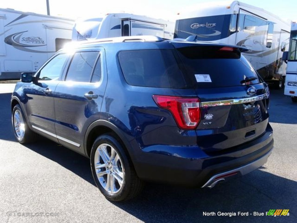 2016 Explorer XLT 4WD - Blue Jeans Metallic / Ebony Black photo #3