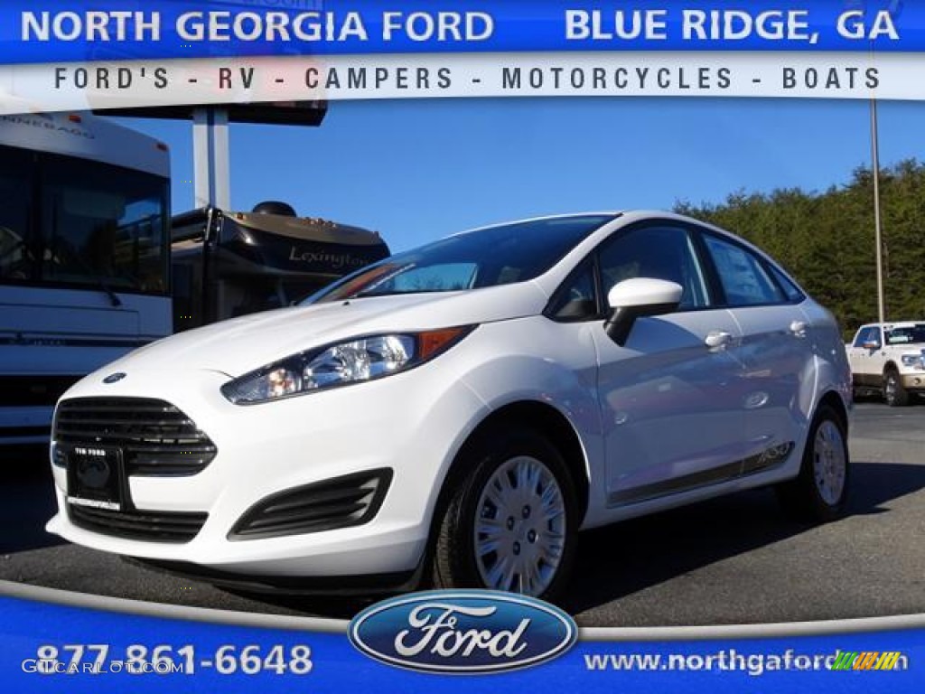 2016 Fiesta S Sedan - Oxford White / Charcoal Black photo #1