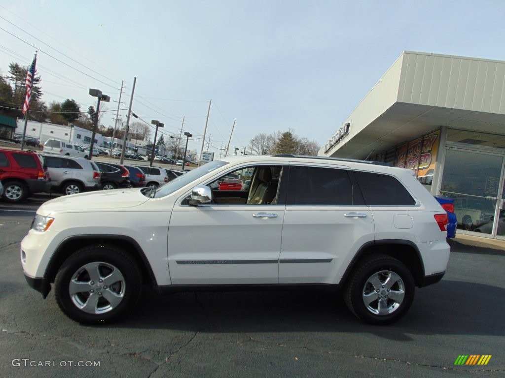 2011 Grand Cherokee Limited 4x4 - Stone White / Black/Light Frost Beige photo #6