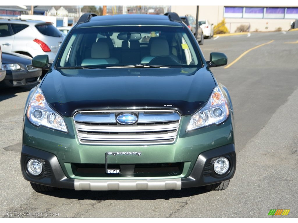 2013 Outback 2.5i Limited - Cypress Green Pearl / Warm Ivory Leather photo #2