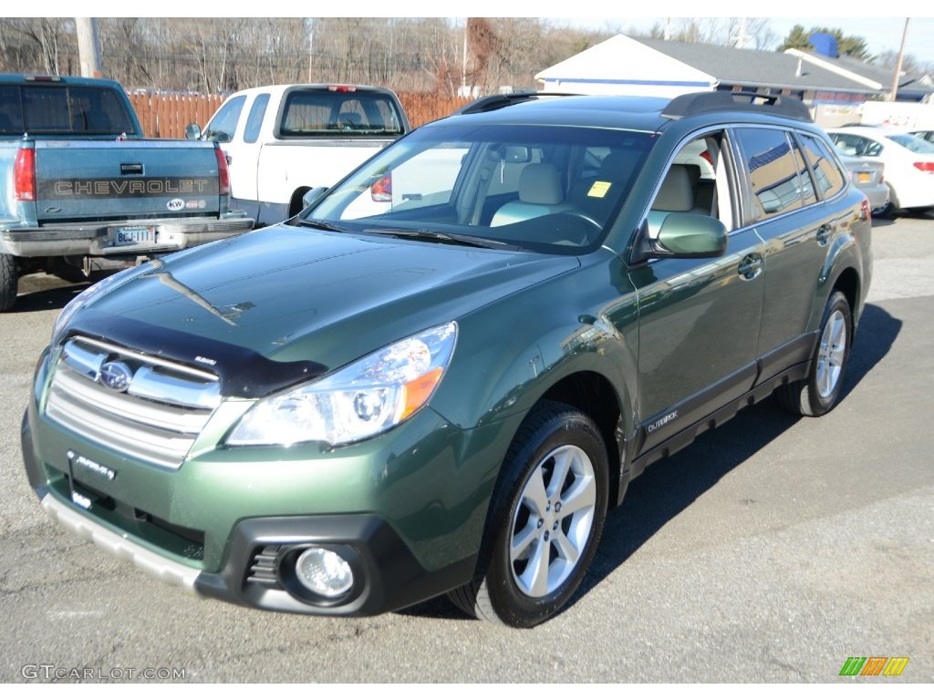 2013 Outback 2.5i Limited - Cypress Green Pearl / Warm Ivory Leather photo #3