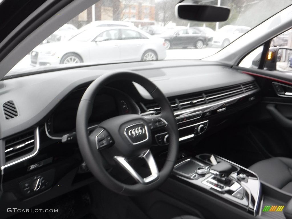 2017 Audi Q7 3.0T quattro Premium Plus Black Dashboard Photo #110228621