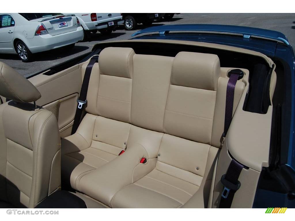 2006 Mustang V6 Premium Convertible - Windveil Blue Metallic / Light Parchment photo #7