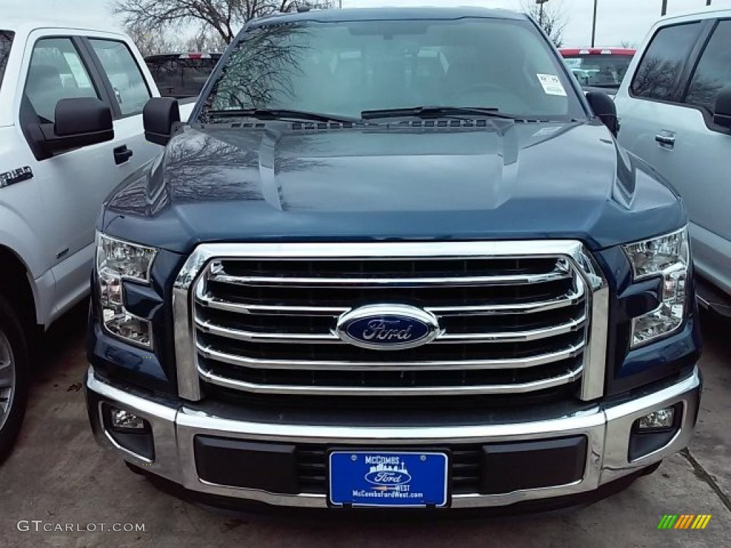 2016 F150 XLT SuperCrew - Blue Jeans / Medium Earth Gray photo #6