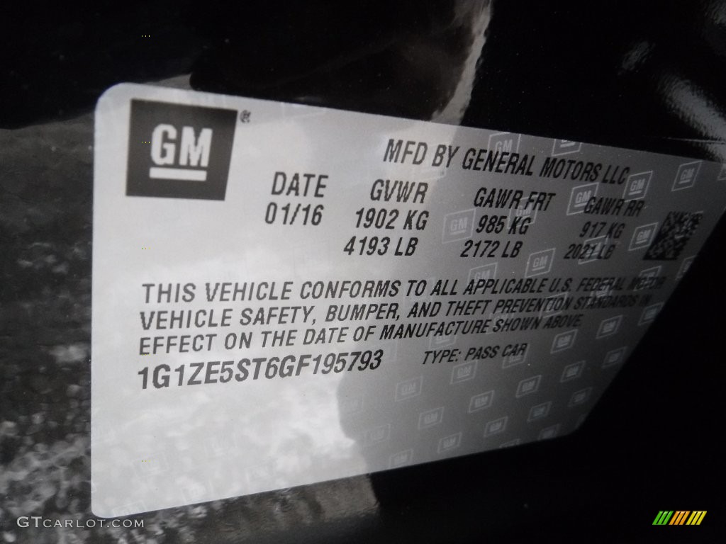2016 Malibu LT - Mosaic Black Metallic / Jet Black photo #25
