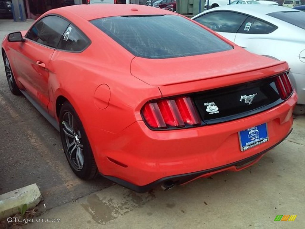 2016 Mustang EcoBoost Premium Coupe - Competition Orange / Ebony photo #7