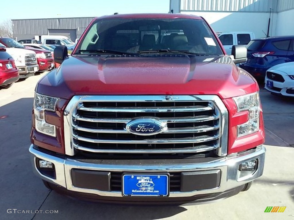 2016 F150 XLT SuperCrew - Ruby Red / Medium Light Camel photo #9