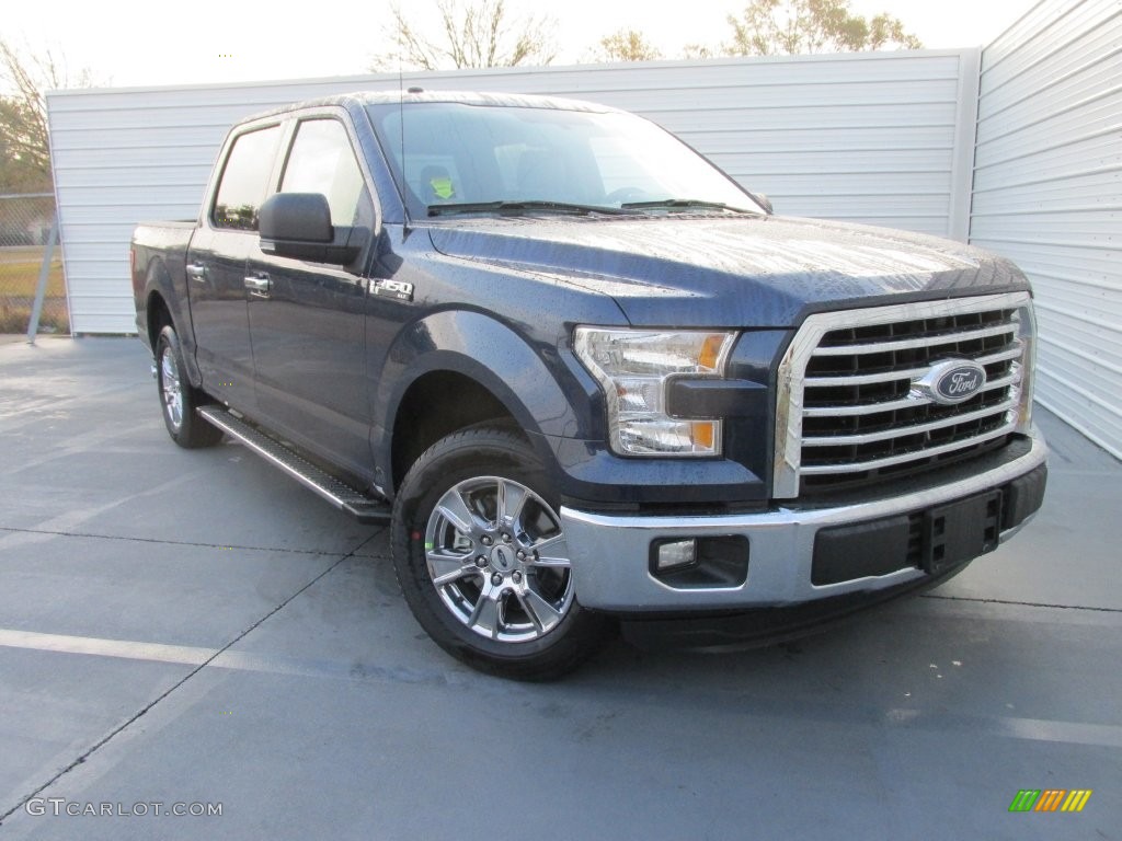 2016 F150 XLT SuperCrew - Blue Jeans / Medium Earth Gray photo #2