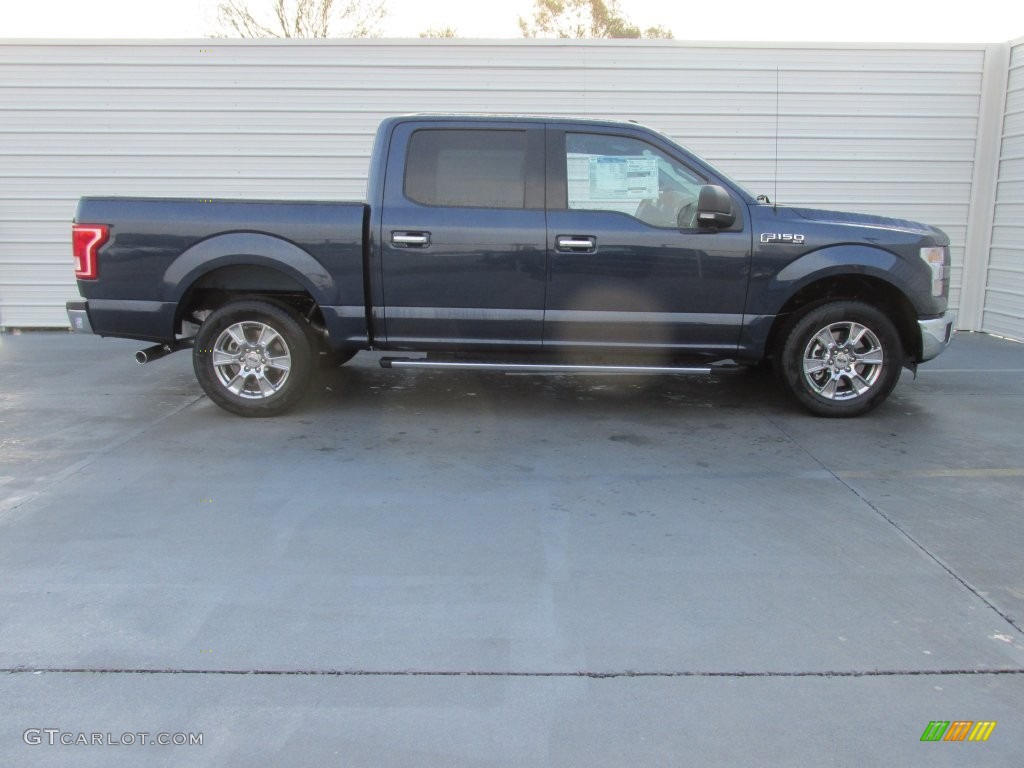 2016 F150 XLT SuperCrew - Blue Jeans / Medium Earth Gray photo #3