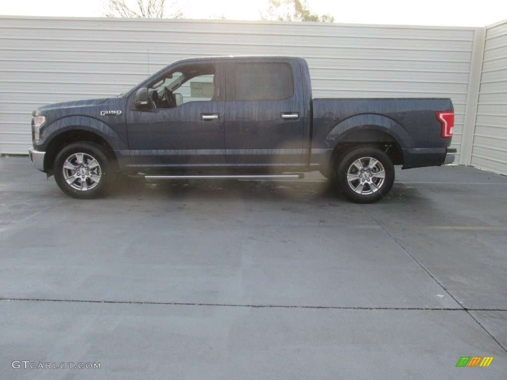 2016 F150 XLT SuperCrew - Blue Jeans / Medium Earth Gray photo #6