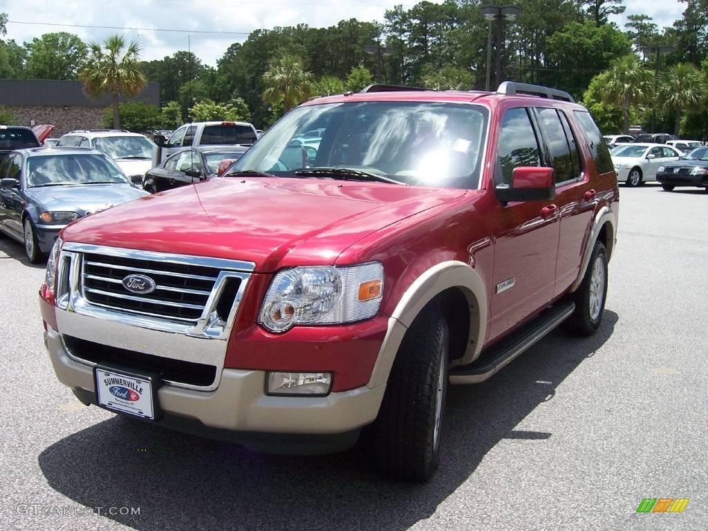 2008 Explorer Eddie Bauer - Redfire Metallic / Camel photo #1