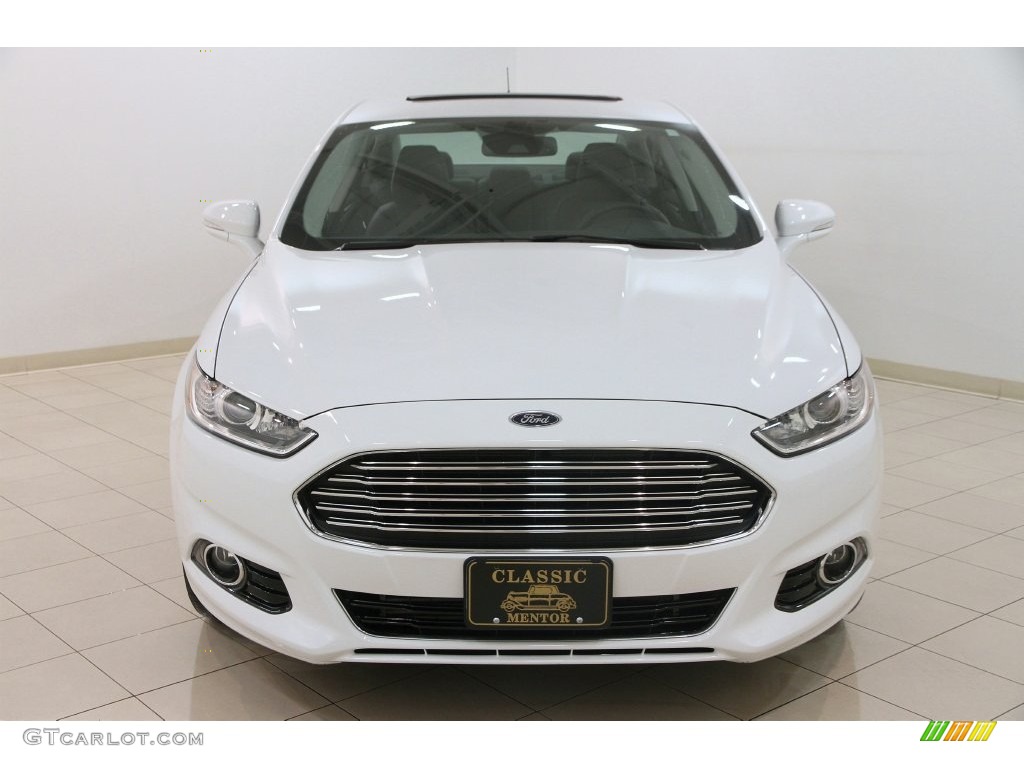 2013 Fusion Titanium AWD - Oxford White / Charcoal Black photo #2