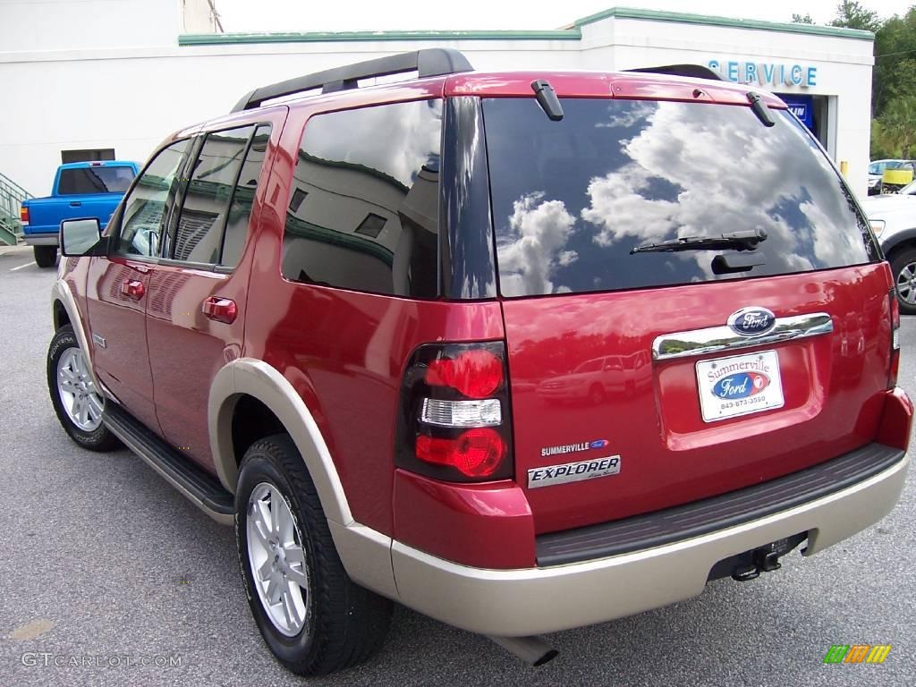 2008 Explorer Eddie Bauer - Redfire Metallic / Camel photo #16