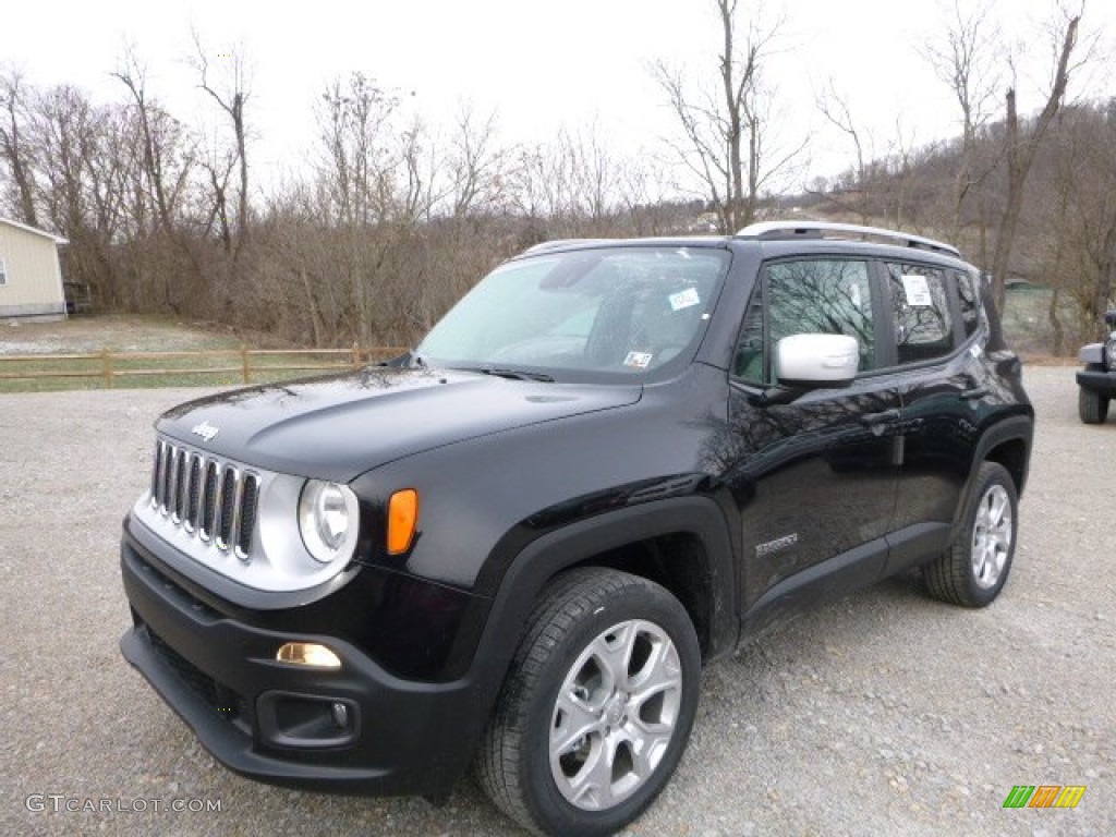 Black 2016 Jeep Renegade Limited 4x4 Exterior Photo #110245505