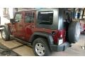 2008 Red Rock Crystal Pearl Jeep Wrangler Unlimited X 4x4  photo #2
