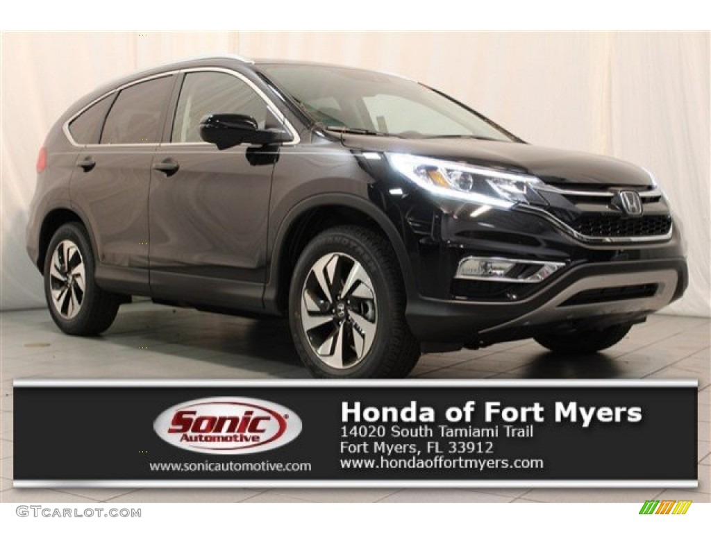 2016 CR-V Touring - Crystal Black Pearl / Black photo #1