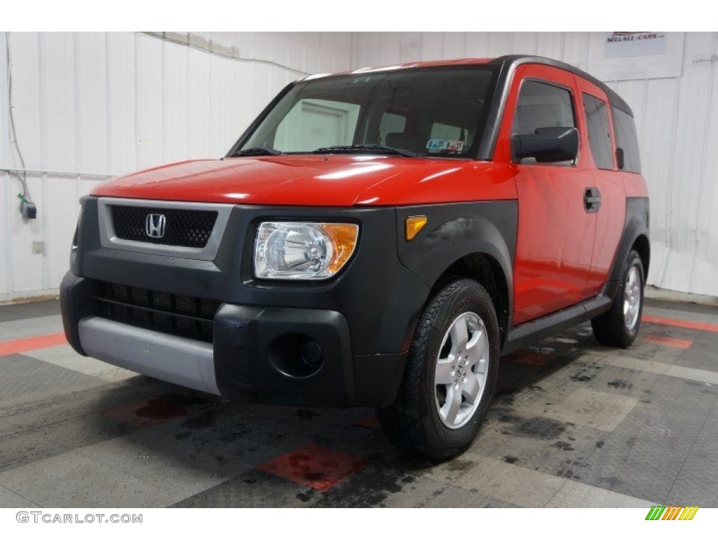 2005 Element EX AWD - Rallye Red / Black/Gray photo #3