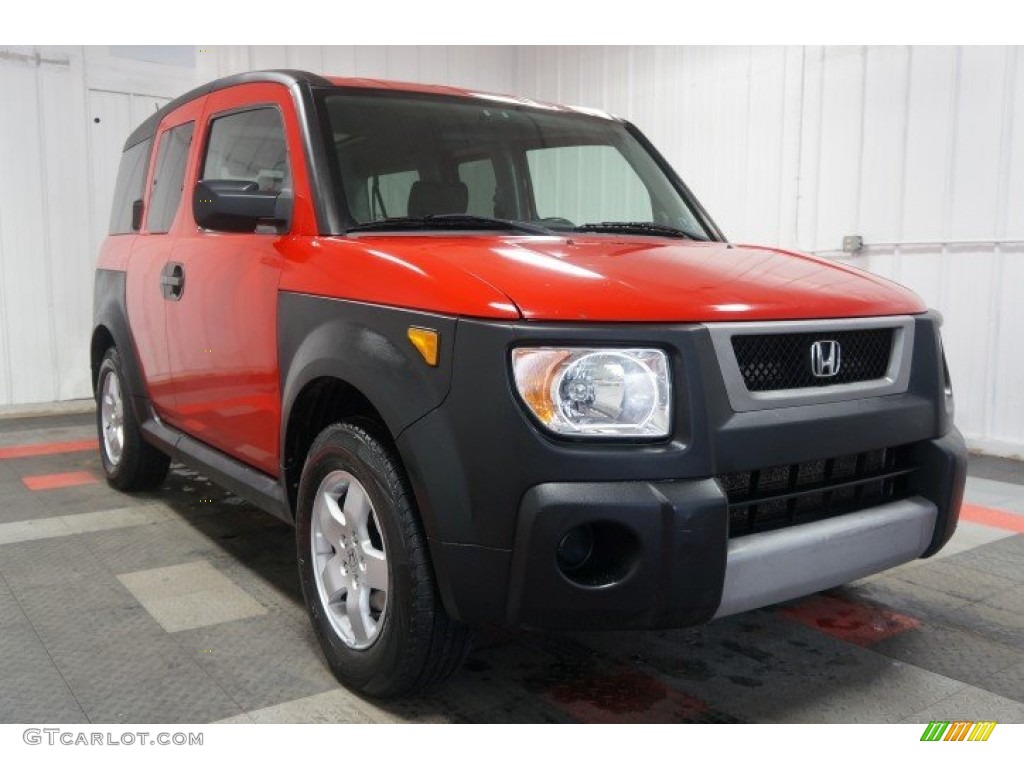 2005 Element EX AWD - Rallye Red / Black/Gray photo #5