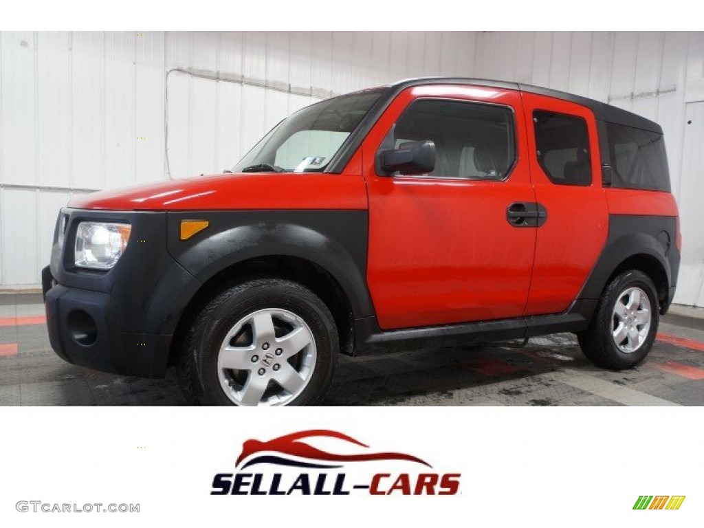 2005 Element EX AWD - Rallye Red / Black/Gray photo #91