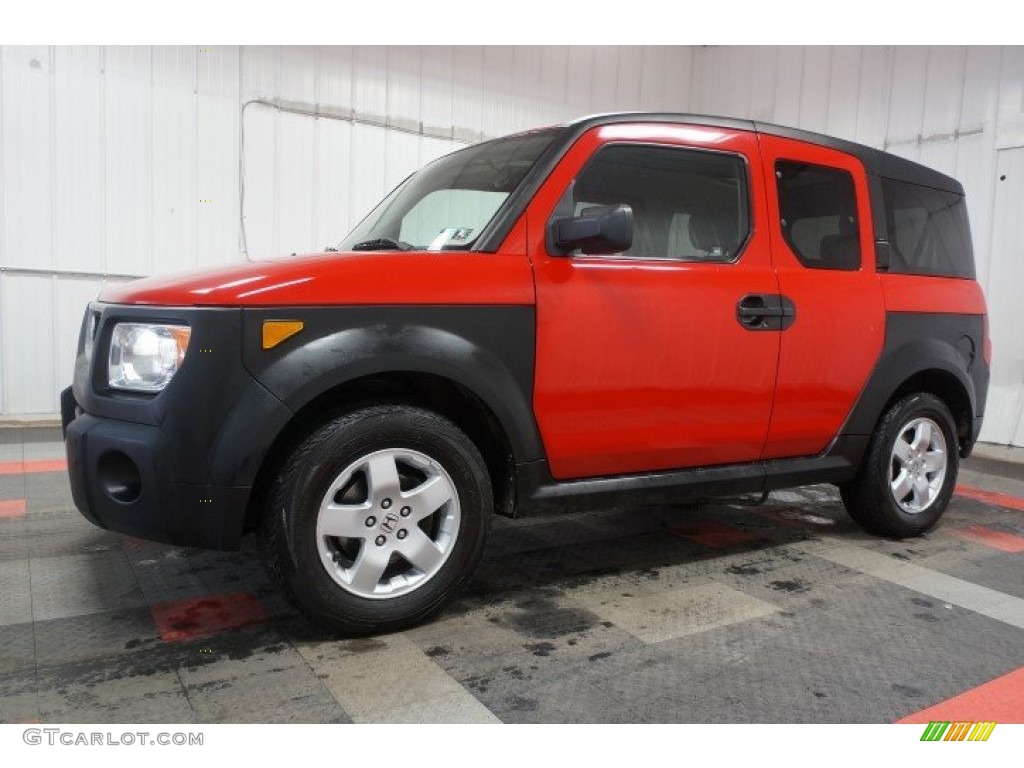 2005 Element EX AWD - Rallye Red / Black/Gray photo #92