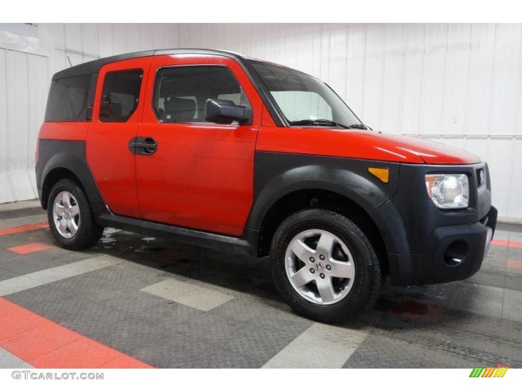 2005 Element EX AWD - Rallye Red / Black/Gray photo #96
