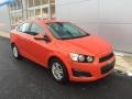 2013 Inferno Orange Metallic Chevrolet Sonic LT Sedan  photo #1