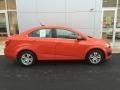 2013 Inferno Orange Metallic Chevrolet Sonic LT Sedan  photo #2