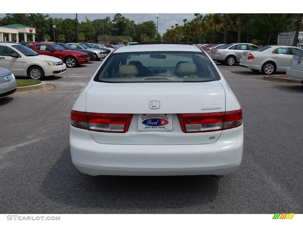 2003 Accord EX-L Sedan - Taffeta White / Ivory photo #16