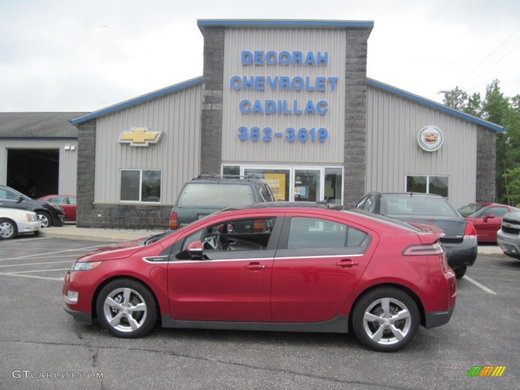 2012 Volt Hatchback - Crystal Red Tintcoat / Jet Black/Ceramic White Accents photo #1